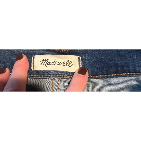 Madewell Stovepipe Jeans Size 26 Blue Denim Cotton Blend Mid-Rise Relaxed Fit - Picture 7 of 10